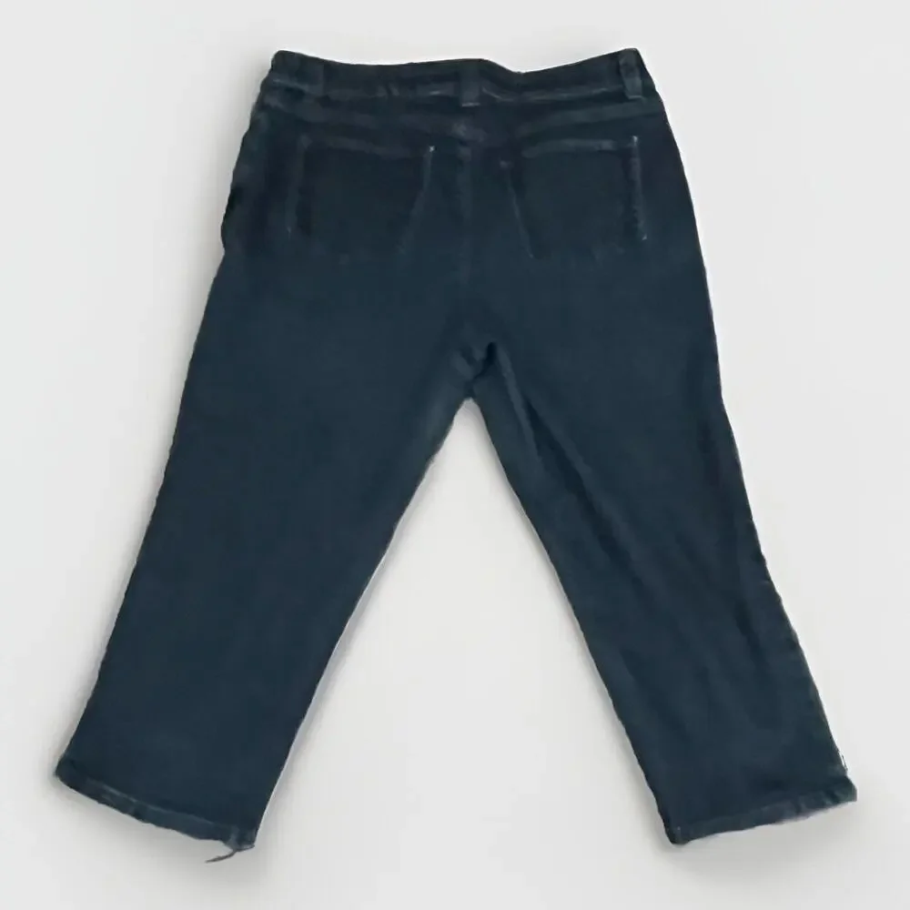 Croft & Barrow Blue Denim Classic Fit Straight Leg Capris, size 12